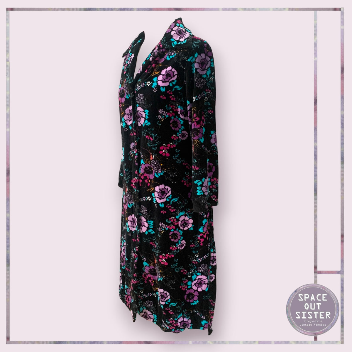 Vintage Cotton Lilac Bloom Robe