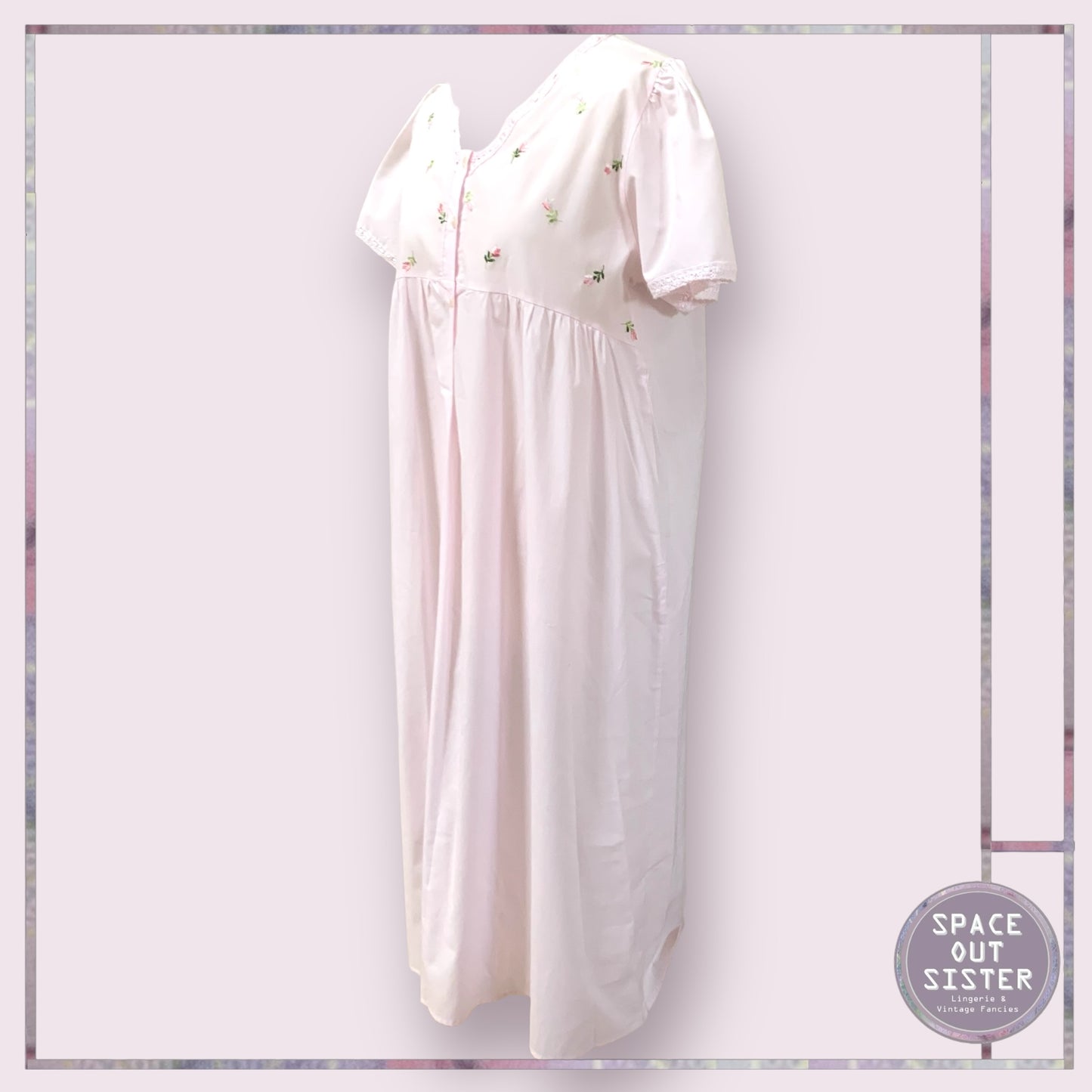Vintage Charm Embroidered Nightdress