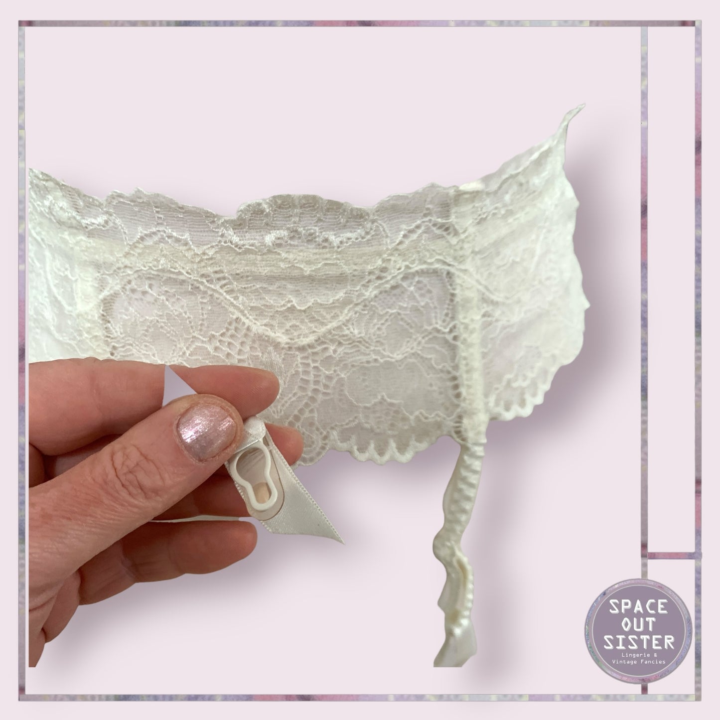 Ivory Lace Garter Belt