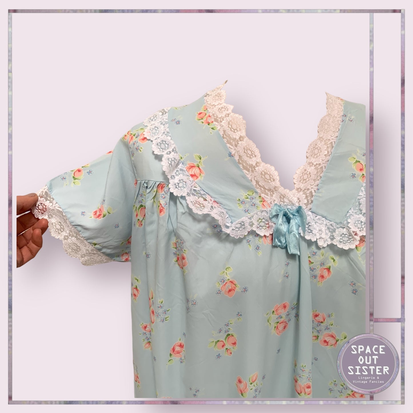 Reserved Vintage Rose Bloom Nightdress