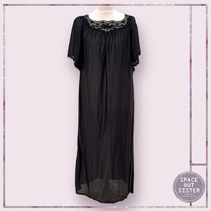 Vintage Full Length Black Nightdress