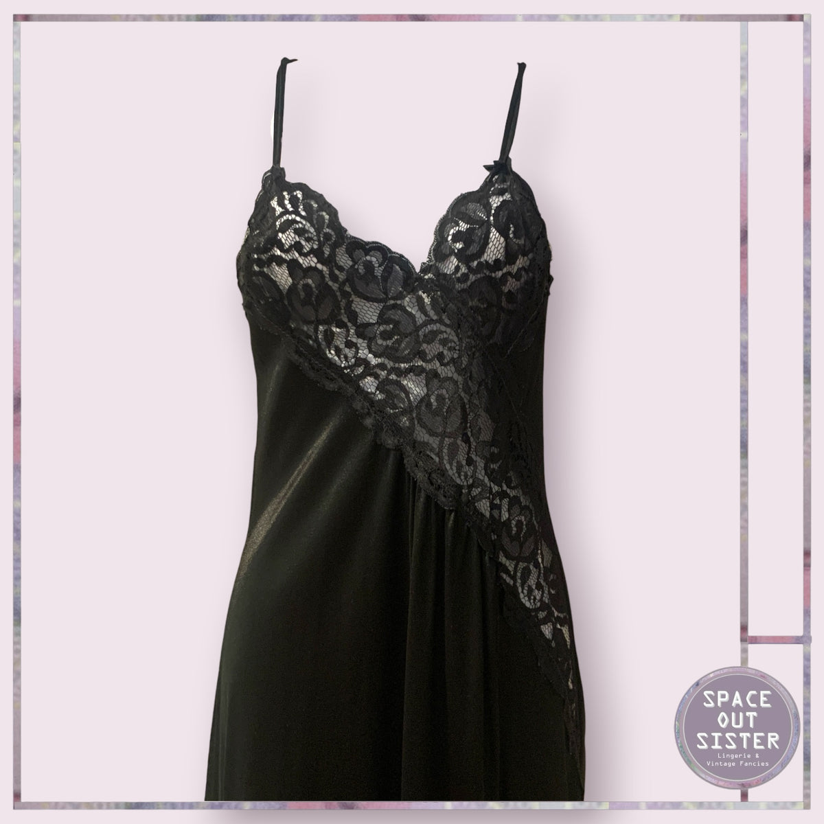 Vintage Lace Insert Full Length Nightdress