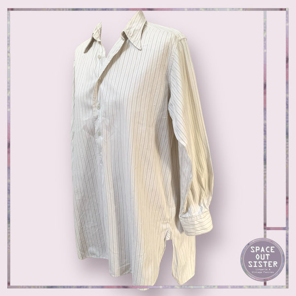 Vintage Cotton Striped Nightshirt