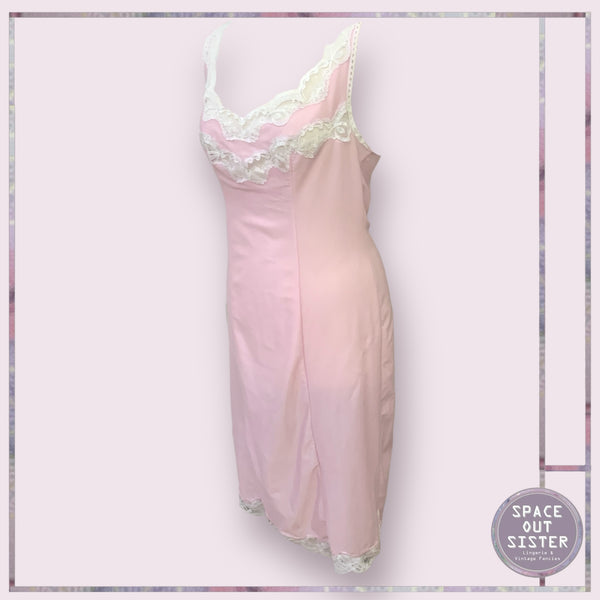 Vintage Pink & White Slip