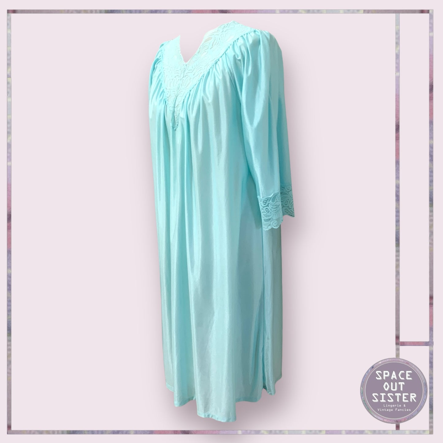Vintage Lush Seagreen Nightdress