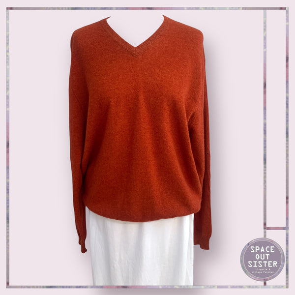 Pre-Loved Burnt Orange Cashmere Jumper BNWT