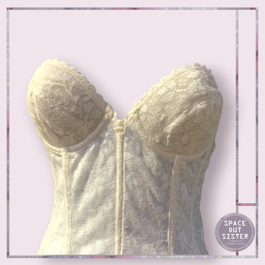 Rare ILGWU White Bustier
