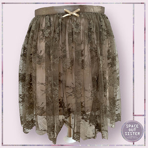 Pre-Loved Chocolate Lace Mini Skirt