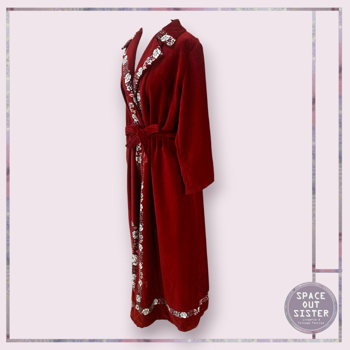 Vintage Cotton Cawo Claret Robe