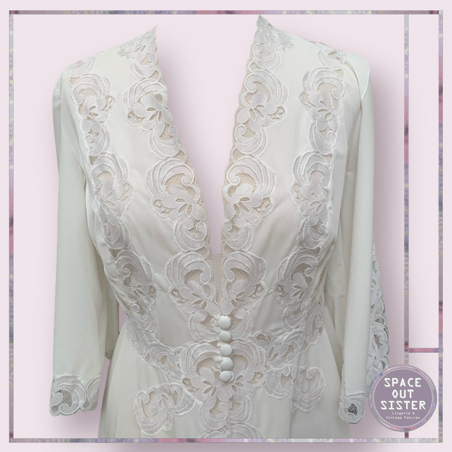 Vintage Short White Negligee