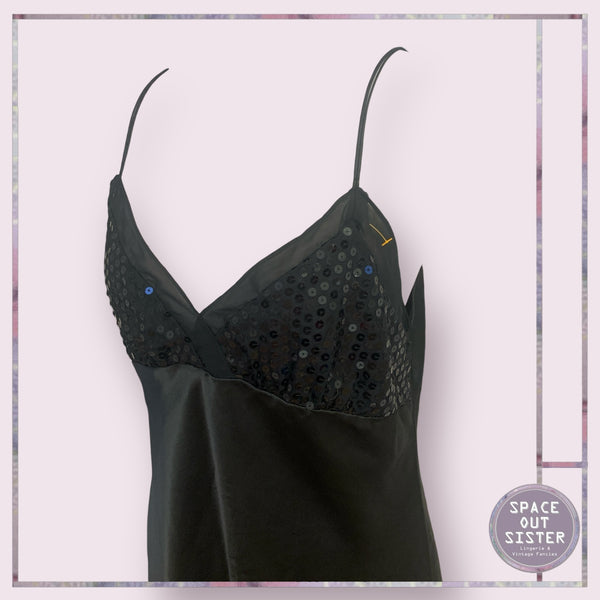 Vintage Enchanting Sequin Slip Dress