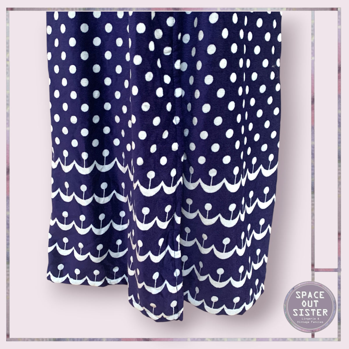 Vintage Cotton Navy & White Robe