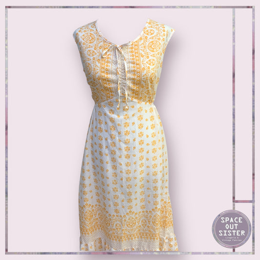 Vintage Orange Floral Nightdress