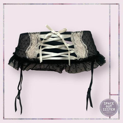 Monochrome Suspender Belt