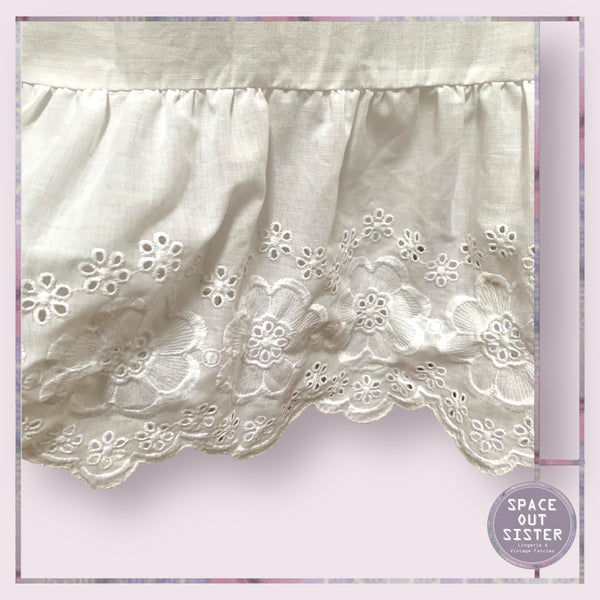 Vintage Daisy Cotton Lace Petticoat