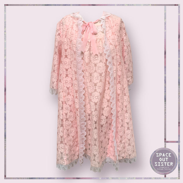 Vintage Floral Peignoir Set