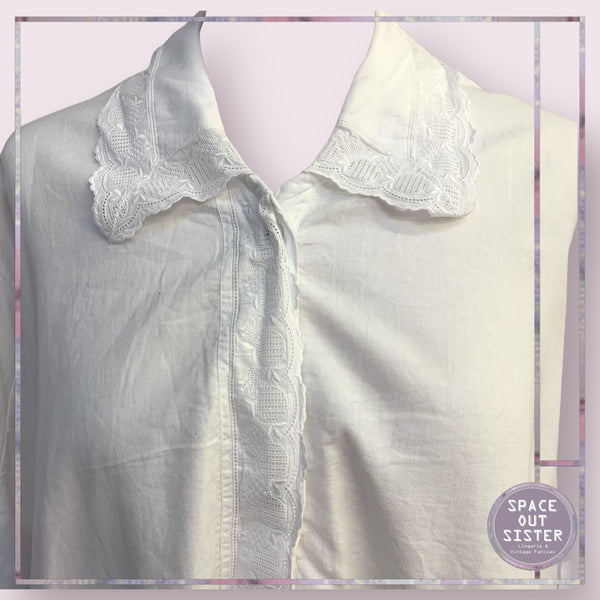 Vintage Cotton Lace Nightshirt