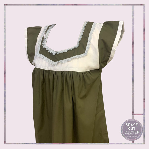 Vintage Olive Cotton Nightdress