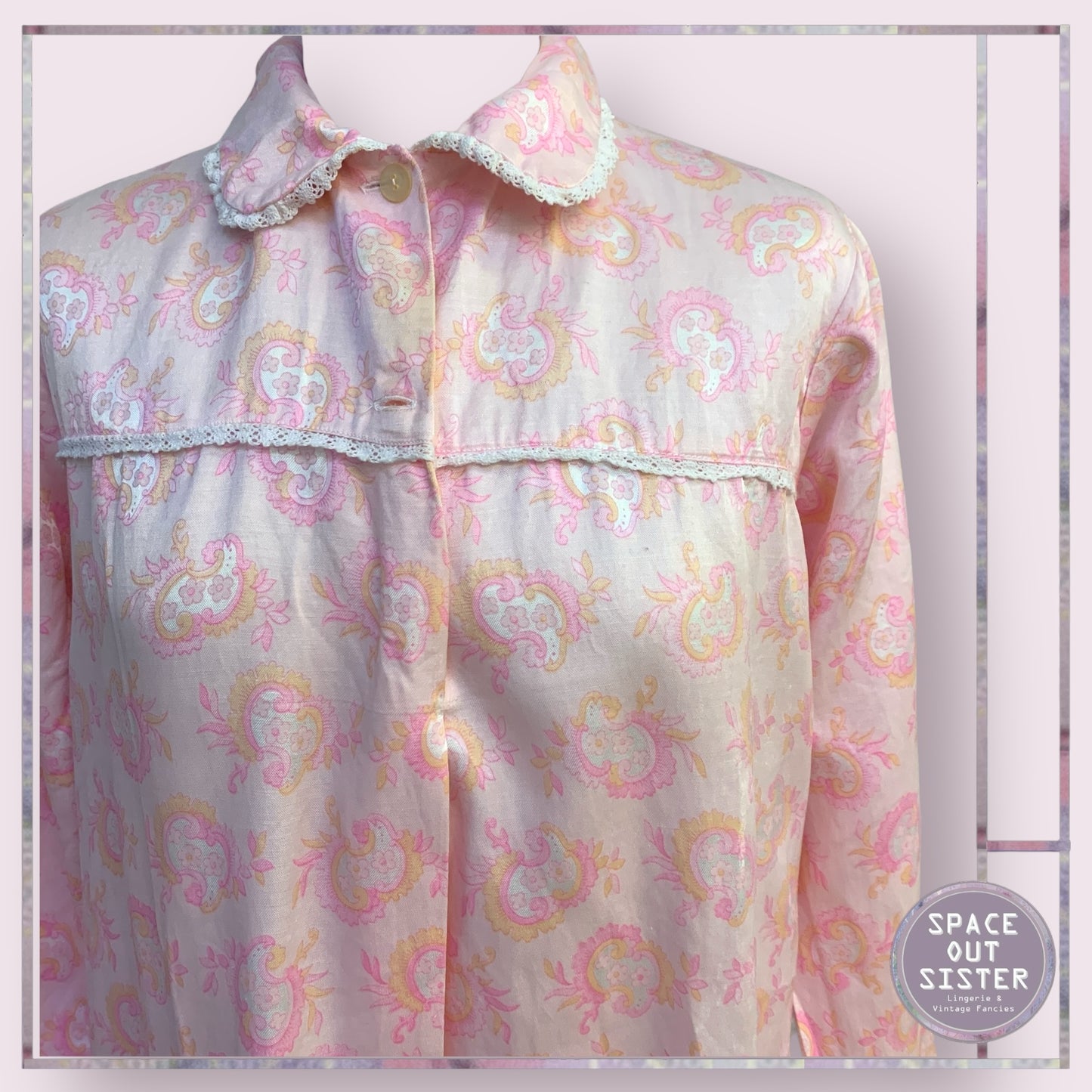 Vintage Pink Floral Nightdress
