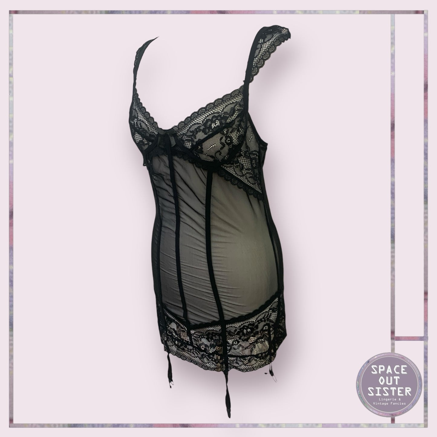 Black Sheer Lingerie Dress