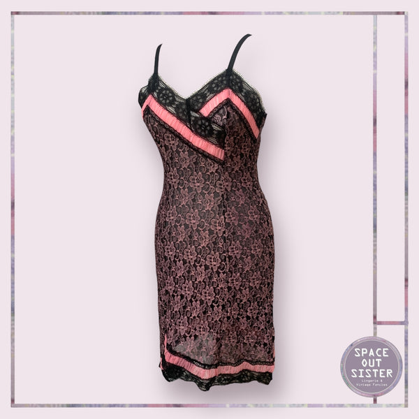 Vintage Black & Pink Slip