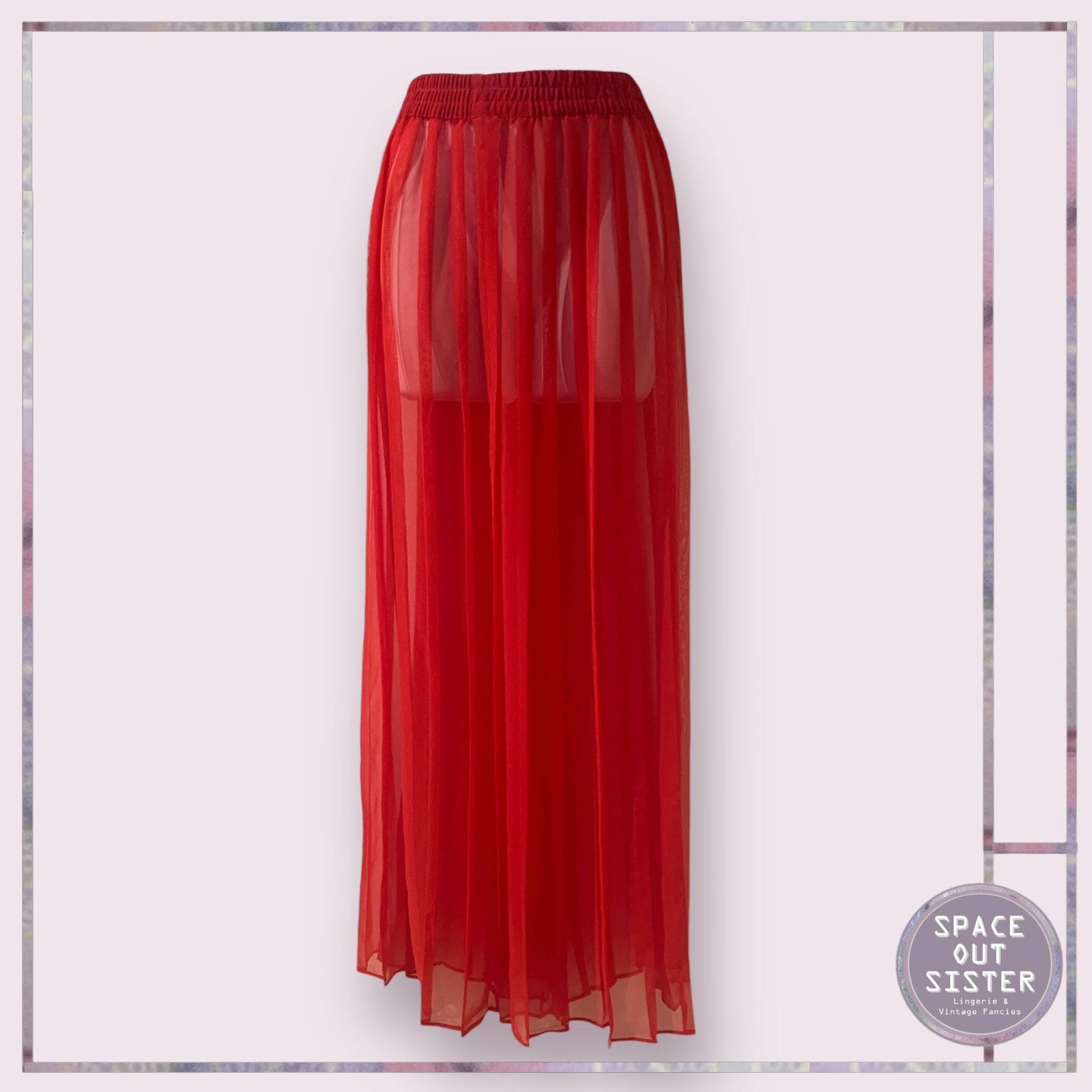 Vintage Pleat Semi Sheer Trousers