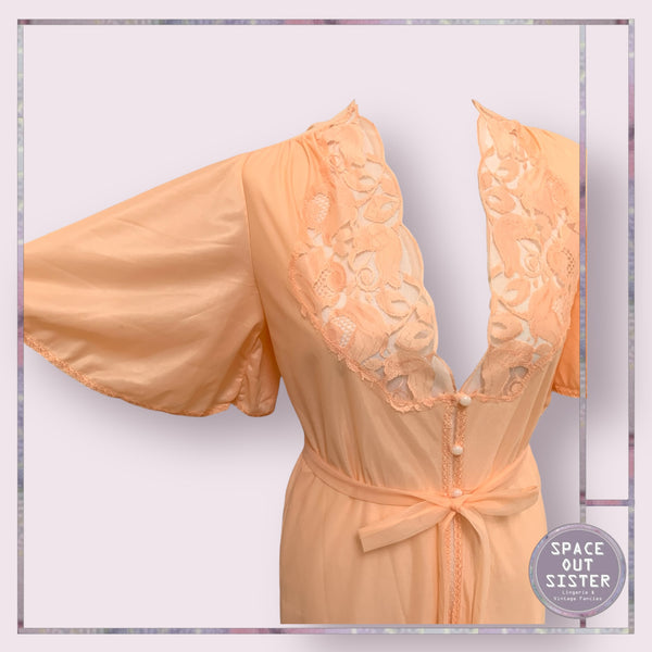 Vintage Tangerine Peach Robe