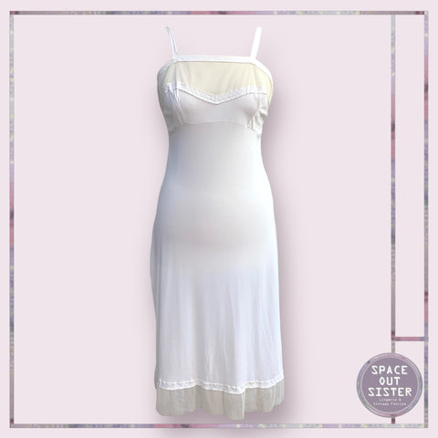 Vintage Ivory Accordion Pleat Slip