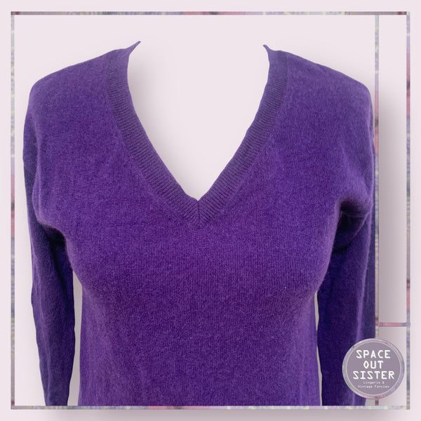 Pre-Loved Apt.9 Purple Cashmere V Neck