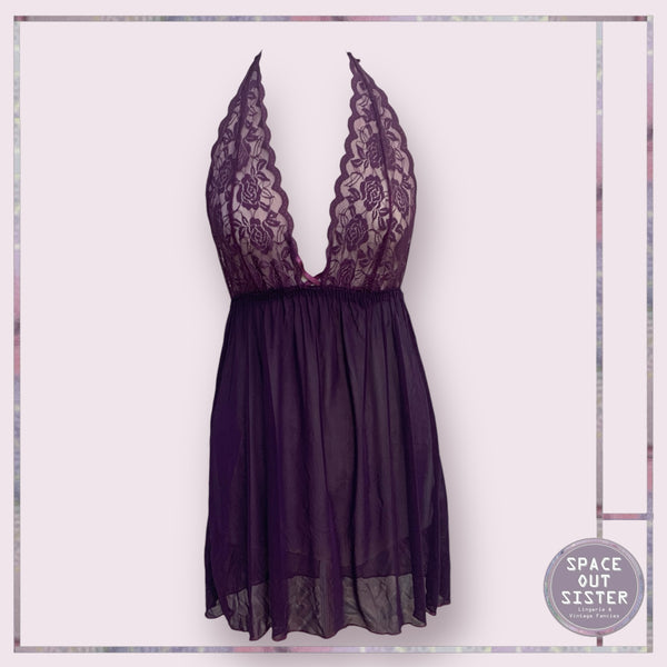 Vintage Purple Lace Nightdress