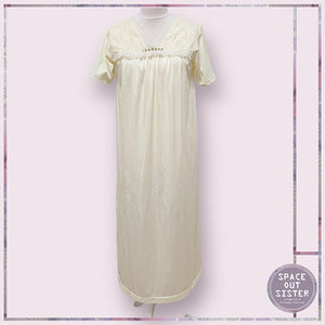 Vintage Charm Lace Overlay Nightdress