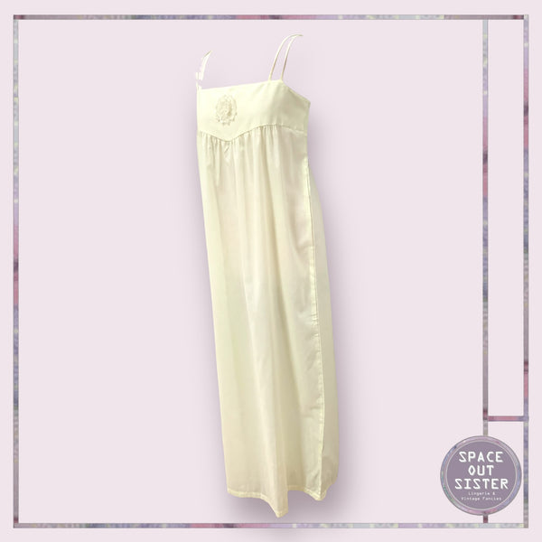 Vintage Full Length Flower Motif Nightdress
