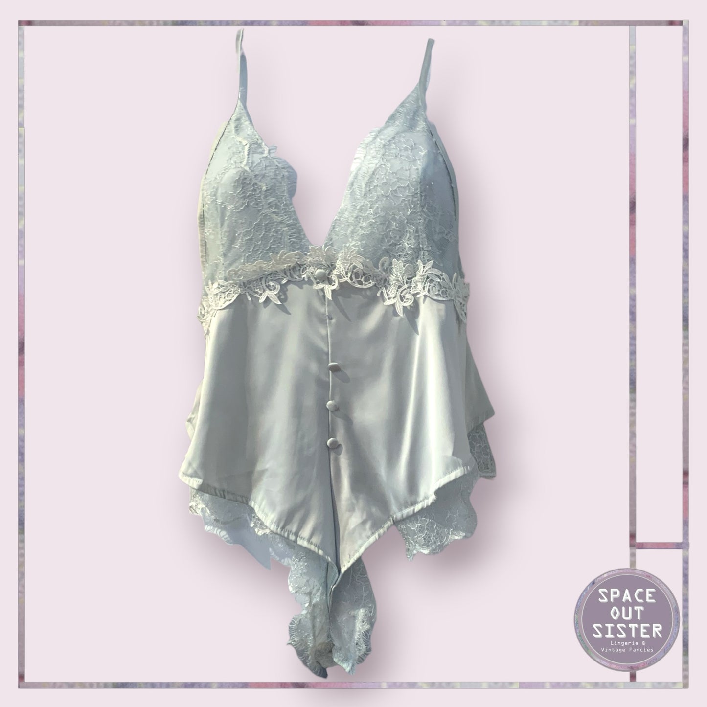 Vintage Lace & Satin Teddy