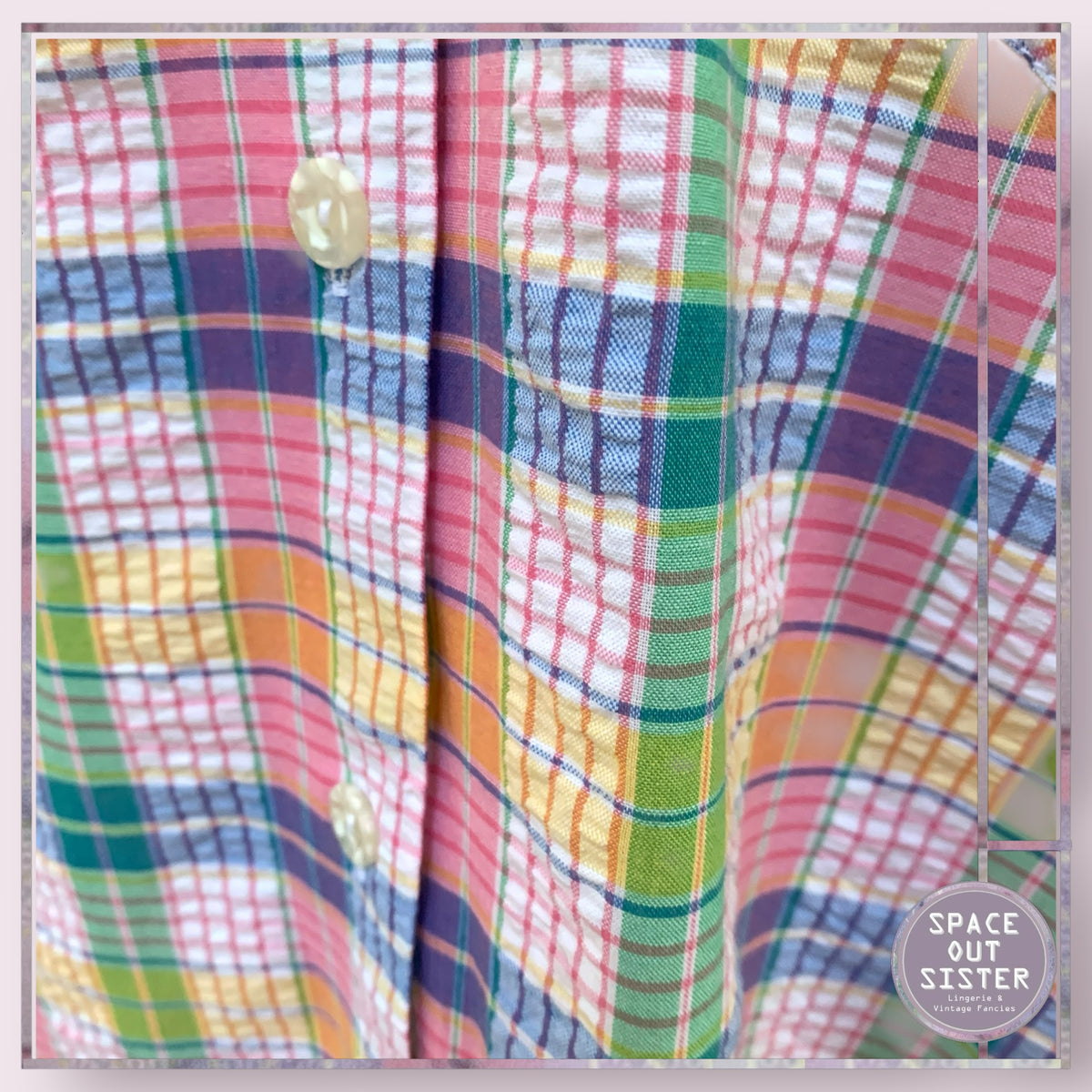 Vintage Triumph Plaid Nightshirt Bust 44”