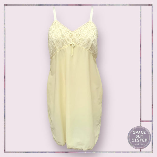 Circa 1960s Vintage Lemon Mini Nightdress
