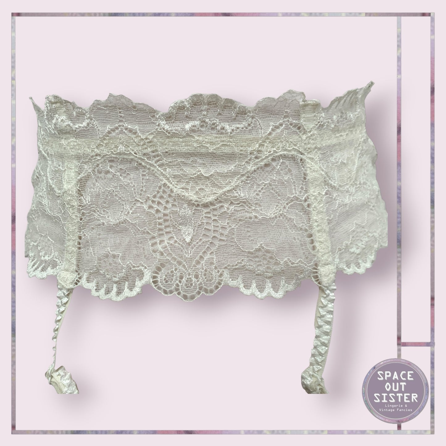 Ivory Lace Garter Belt