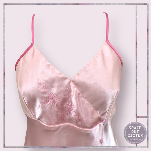 Vintage Rose Pink Slip Dress