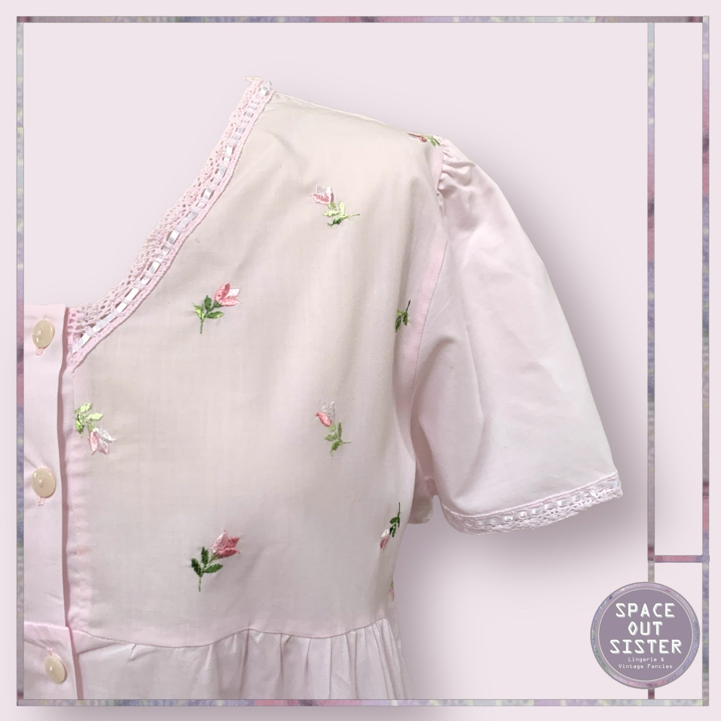 Vintage Charm Embroidered Nightdress