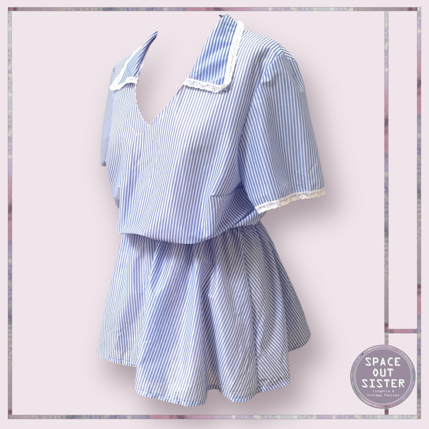 Vintage Stripe Mini Dress