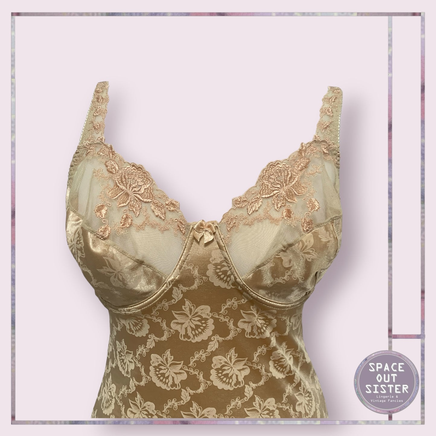Gold Embossed Underwire Camisole