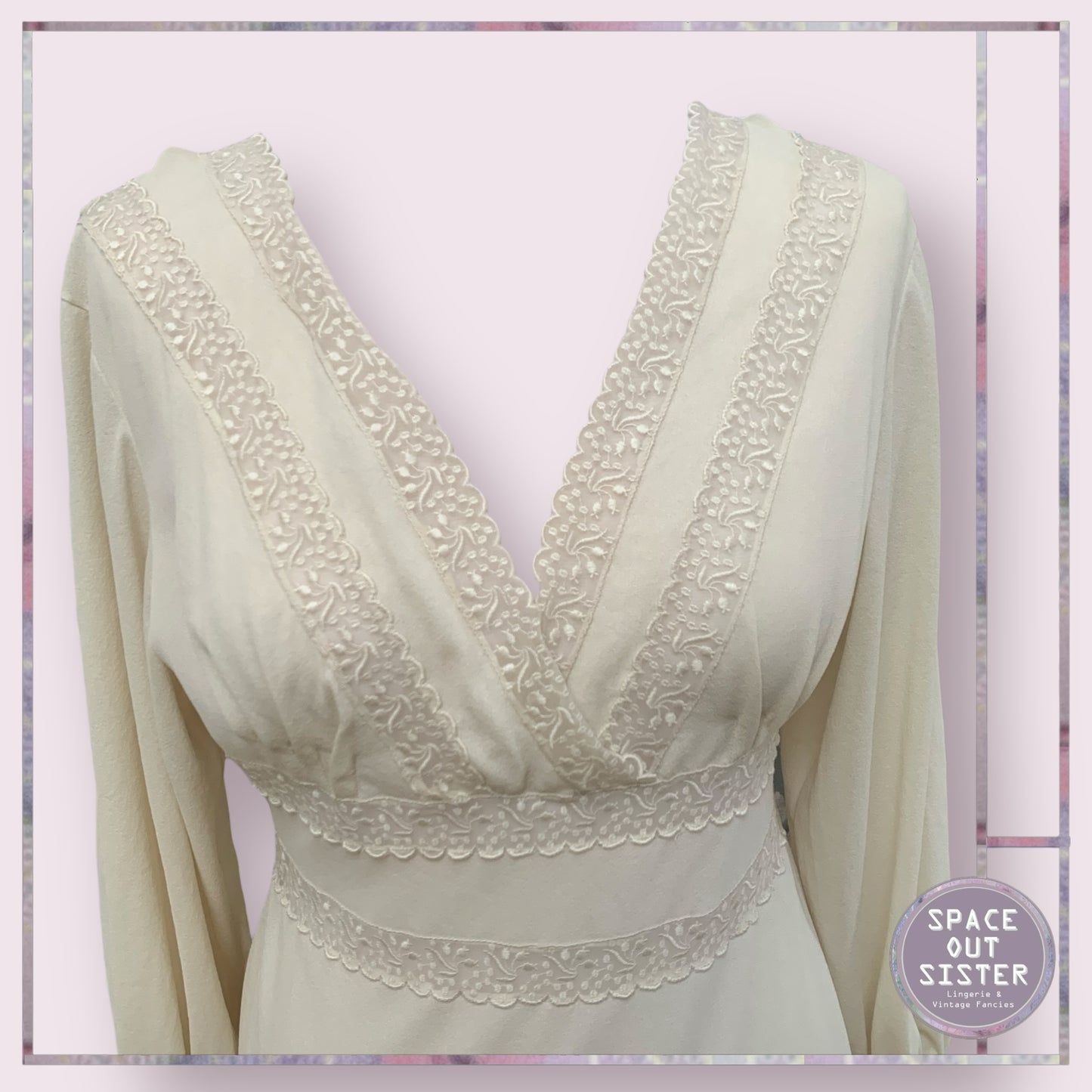Vintage Circa 1970s Italian Caramel Nightdress