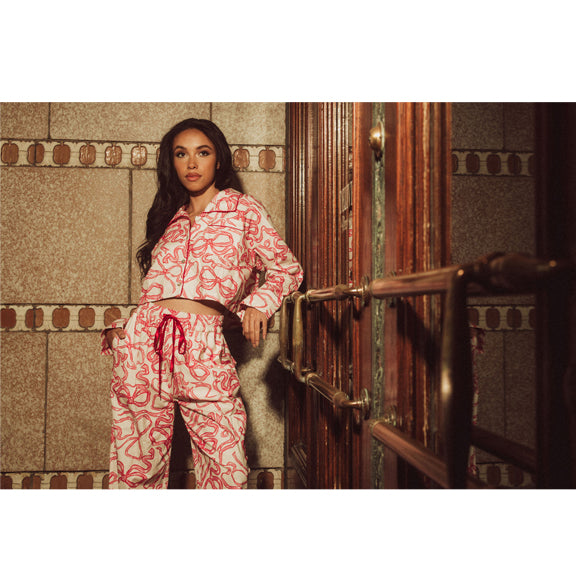 New Flannel Dancing Bows PJ Set by Kilo Brava