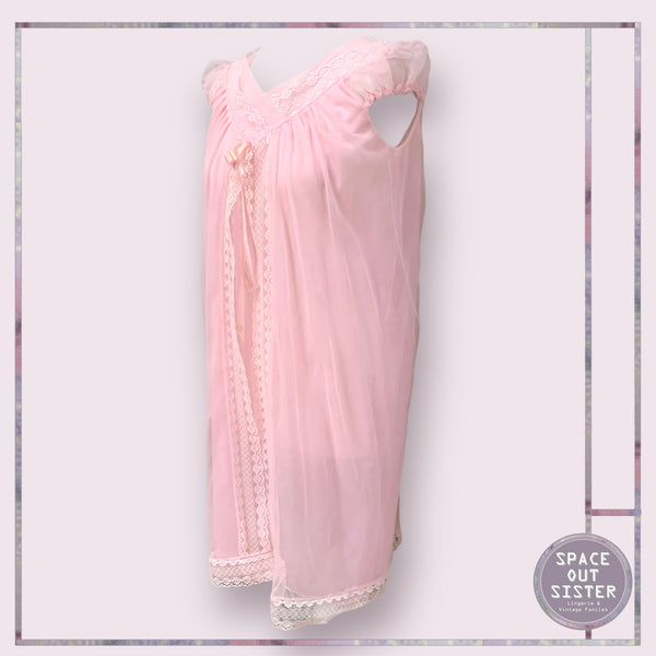 Vintage Petal Layer Pink Nightdress