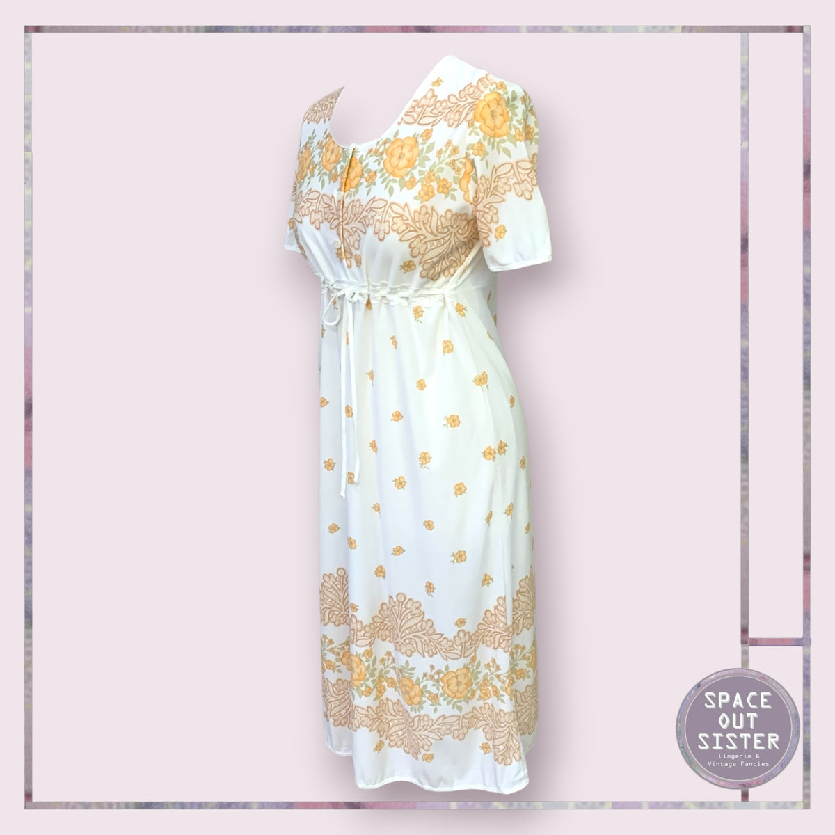 Vintage Autumnal Button Front Nightdress