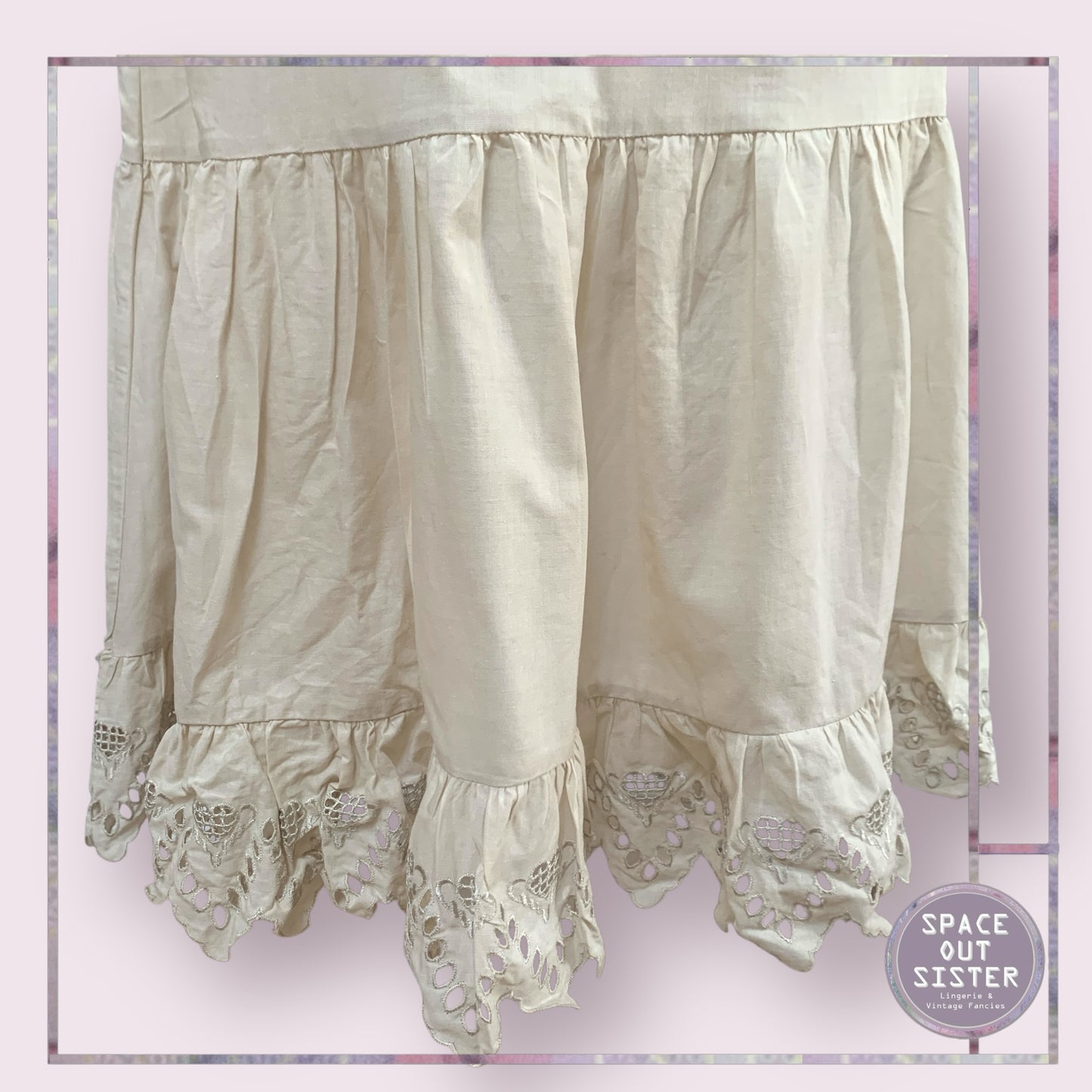Vintage Caramel Cotton Petticoat