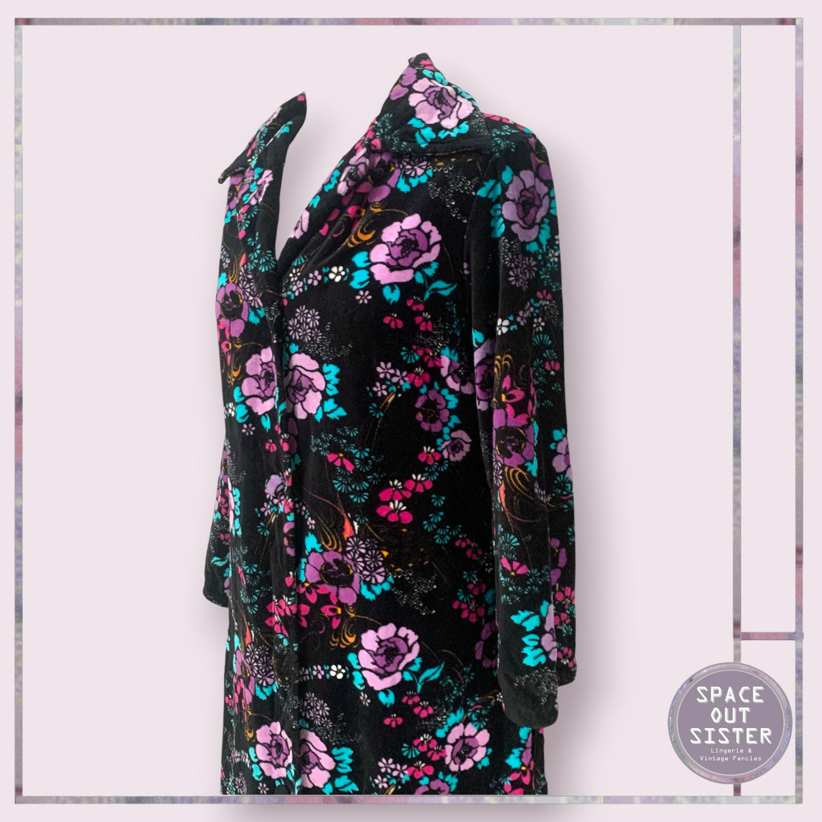 Vintage Cotton Lilac Bloom Robe