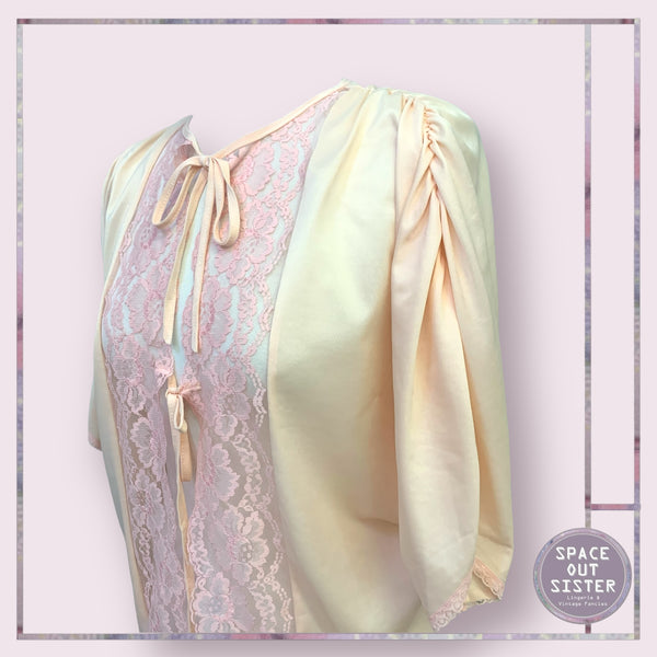 Vintage Ruched Sleeve Bed Jacket