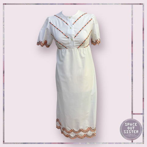 Vintage Scallop White Nightdress
