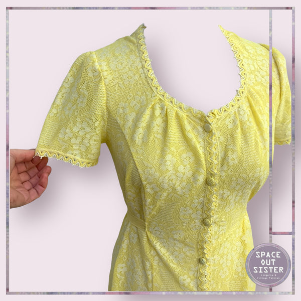 Vintage Hanro Cotton Lemon Nightdress