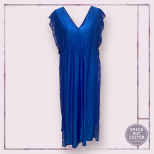 Vintage Royal Blue Tie Side Nightdress